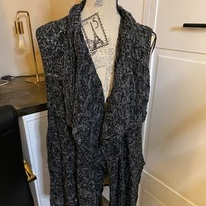 White/Black Knit Vest